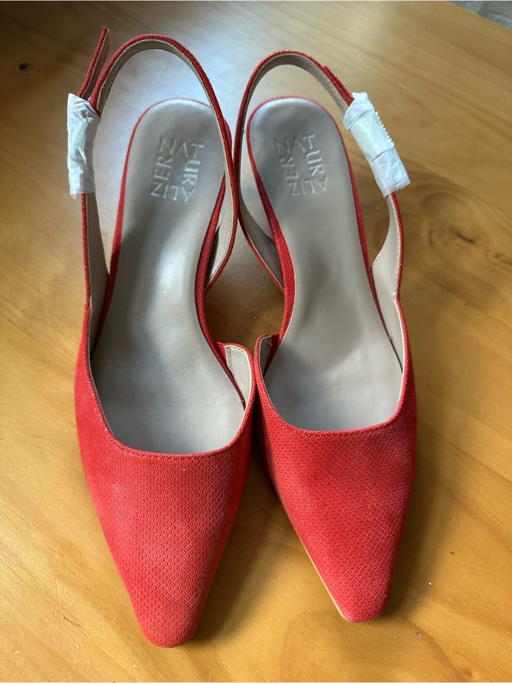 Naturalizer Red Pointed Slingback Heels